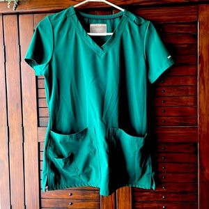 Hunter green skechers scrub set.